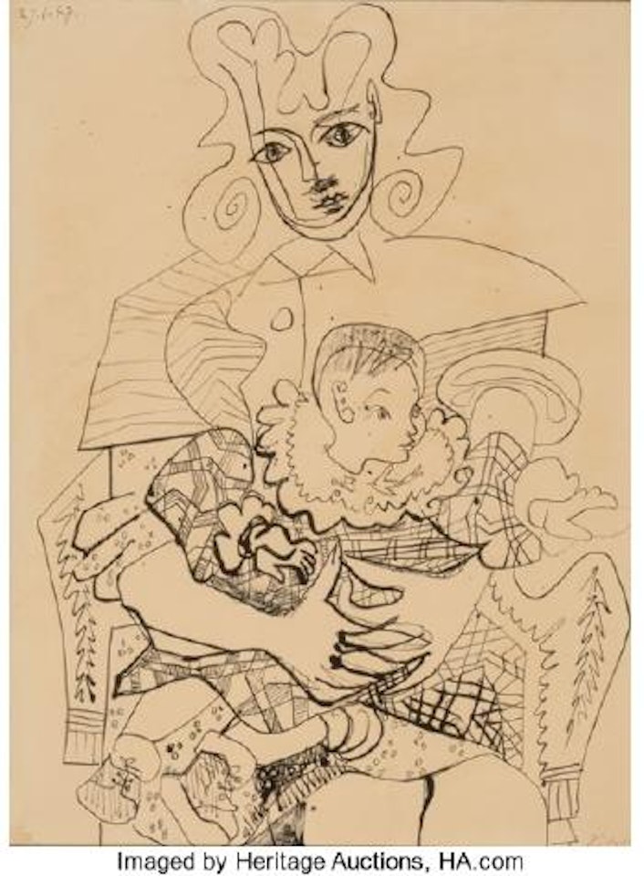 Inès et son enfant by Pablo Picasso