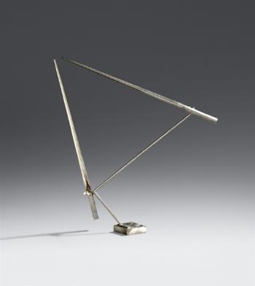 Two fixed two moving lines variation I by George Rickey