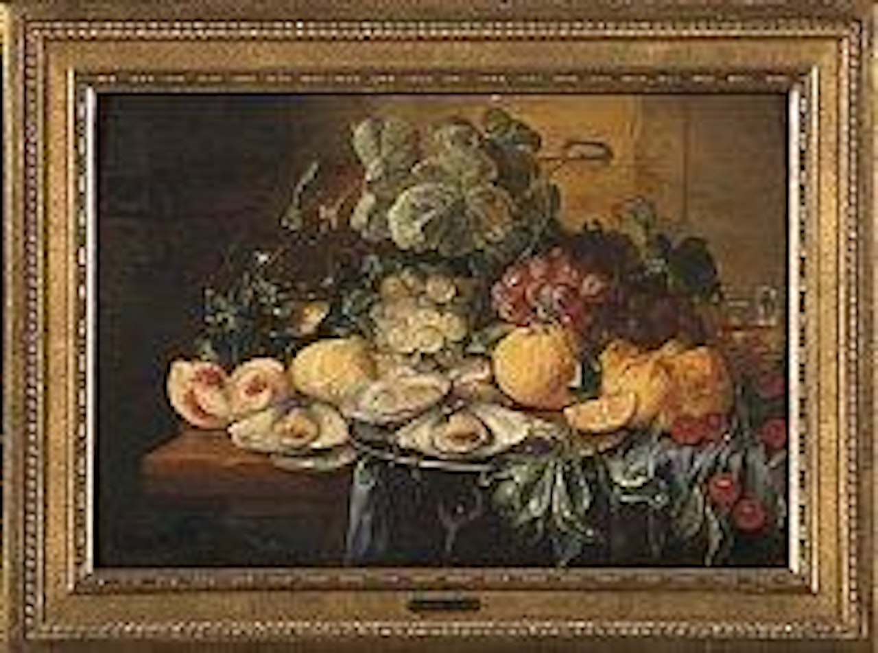 Nature morte aux fruits et aux huîtres by Cornelis de Heem
