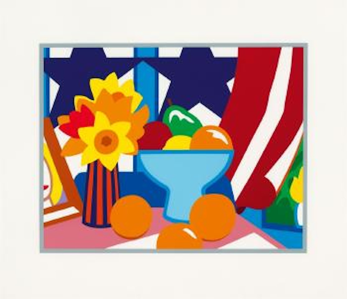 Still Life with Blowing Curtain (Red) by Tom Wesselmann
