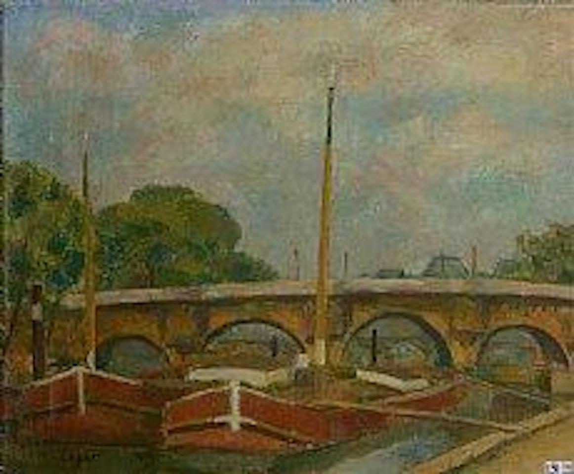Péniches et pont sur la Seine à Paris by Celso Lagar