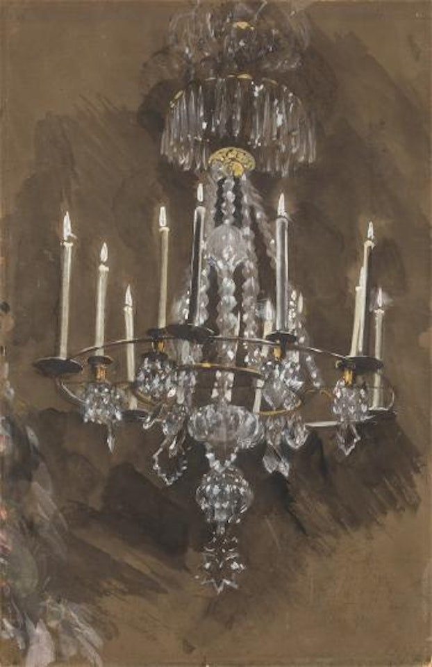Kristallkronleuchter (Studie Zum Flötenkonzert) by Adolph Menzel