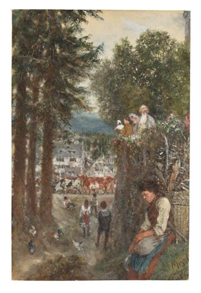Almabtrieb in Hofgastein by Adolph Menzel