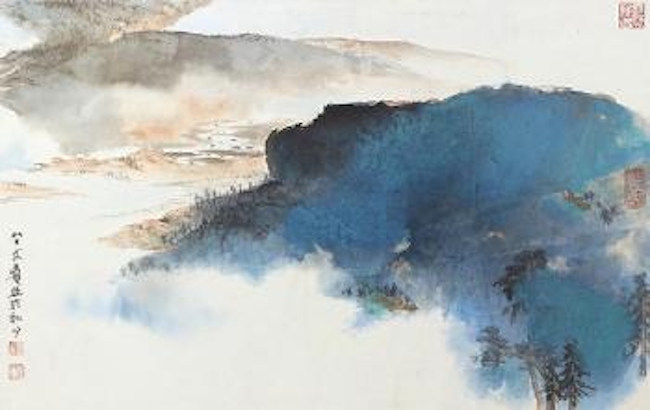 Splashed Color Autumn Landscape by Zhang Daqian
