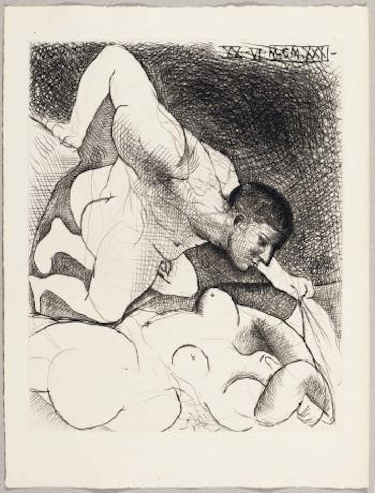 Homme dévoilant une femme by Pablo Picasso