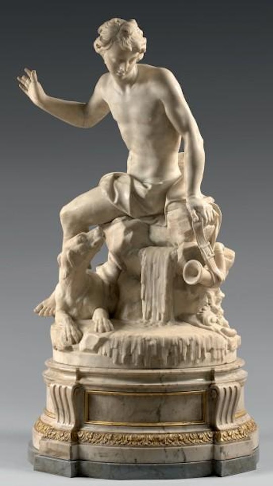 Un chasseur qui représente Narcisse rencontrant l’eau by Attributed to Jean Baptiste Lemoyne II