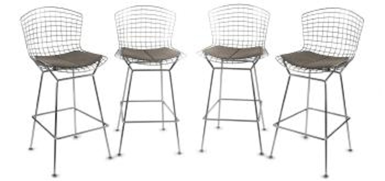 Four '428' bar stools by Harry Bertoia