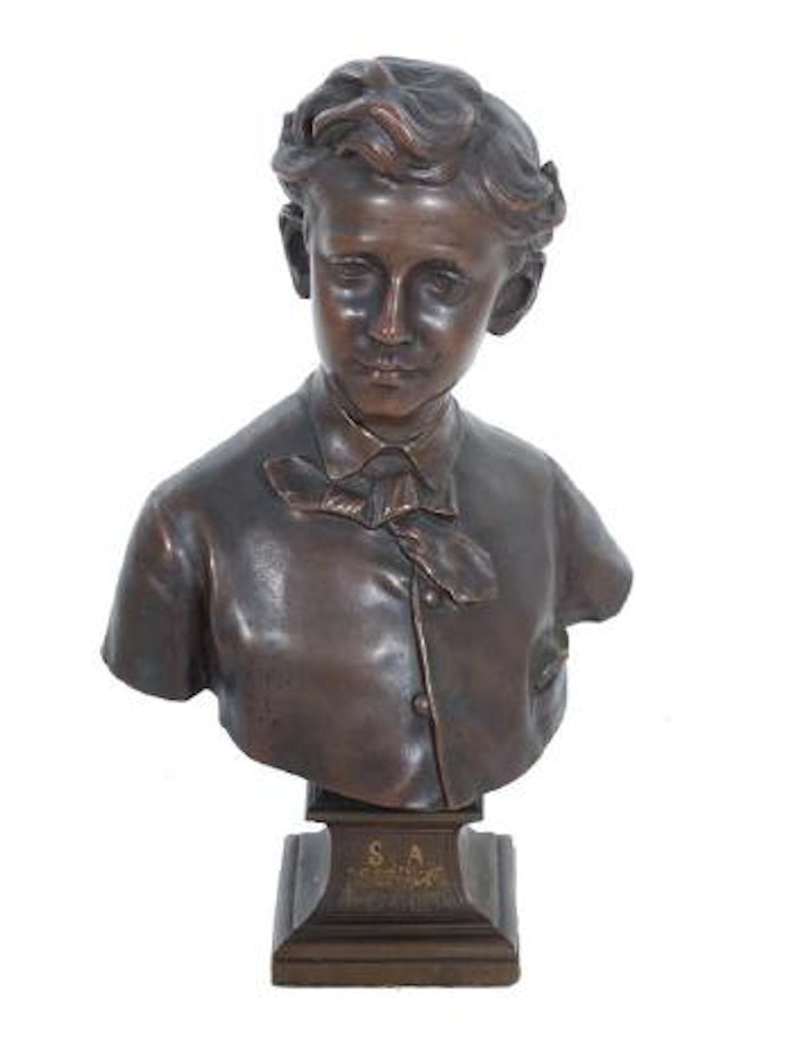 Le prince imperial (Bust of the prince imperial with jacket and wallet) by Jean-Baptiste Carpeaux