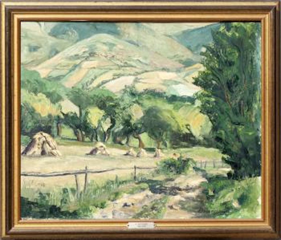 Paysage aux meules by Maurice Brianchon