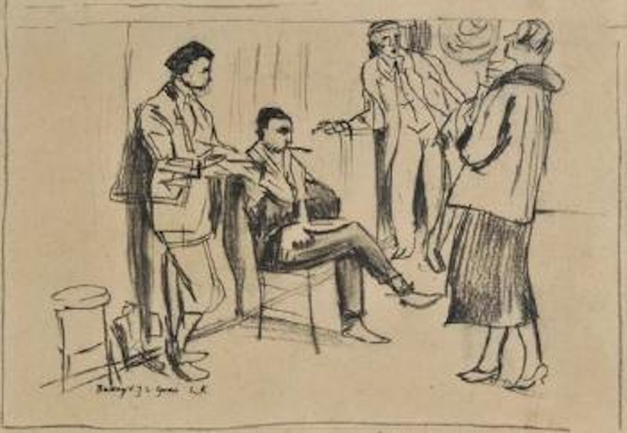 The Rehearsal: Gwen Ffrangcon-Davies and Barry Jackson by Laura Knight