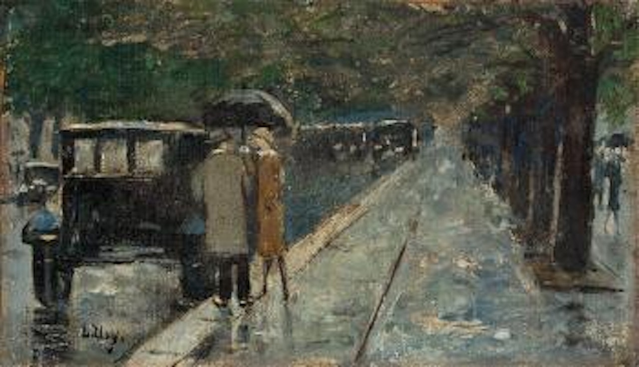 Straße Im Tiergarten (Bellevuestraße?), Berlin by Lesser Ury