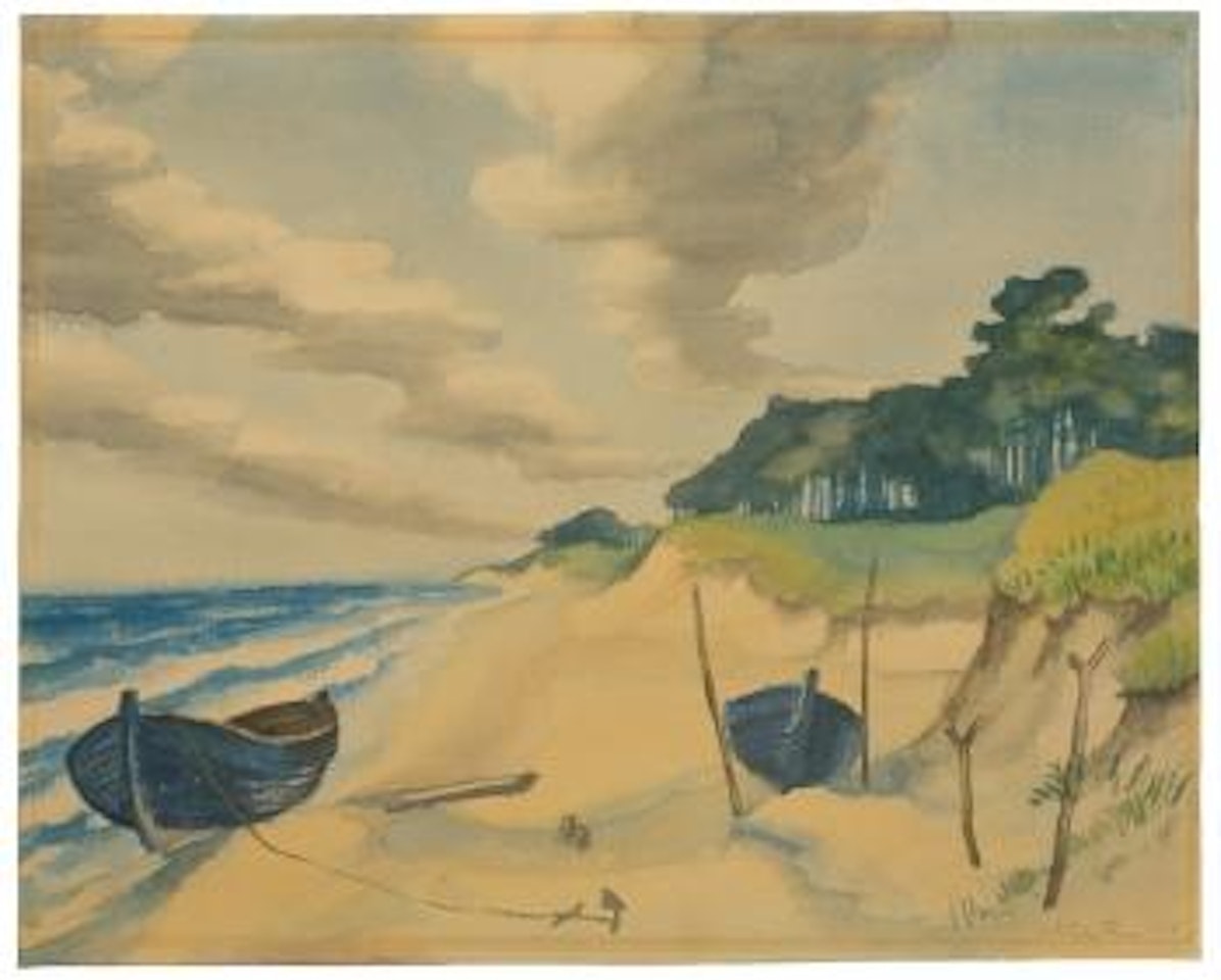 Boote am Ufer by Max Pechstein