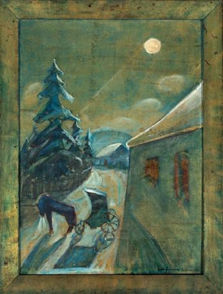 Mondlandschaft Mit Pferd by Walter Gramatté