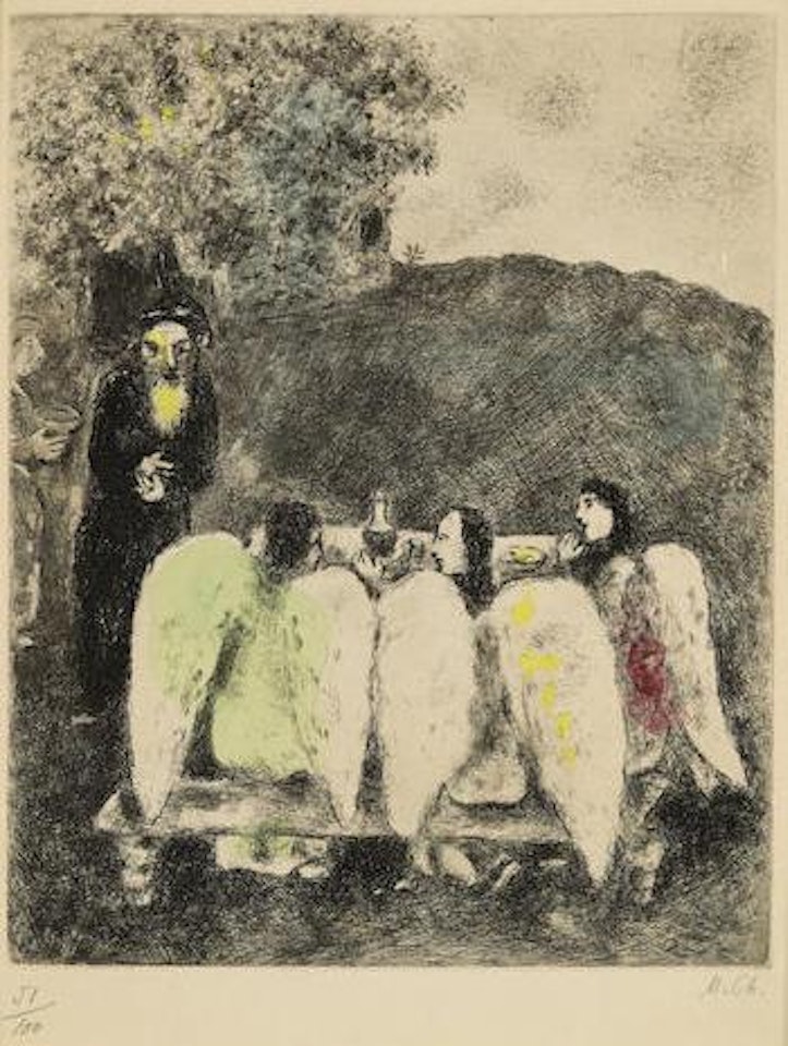 Abraham et les trois Anges by Marc Chagall