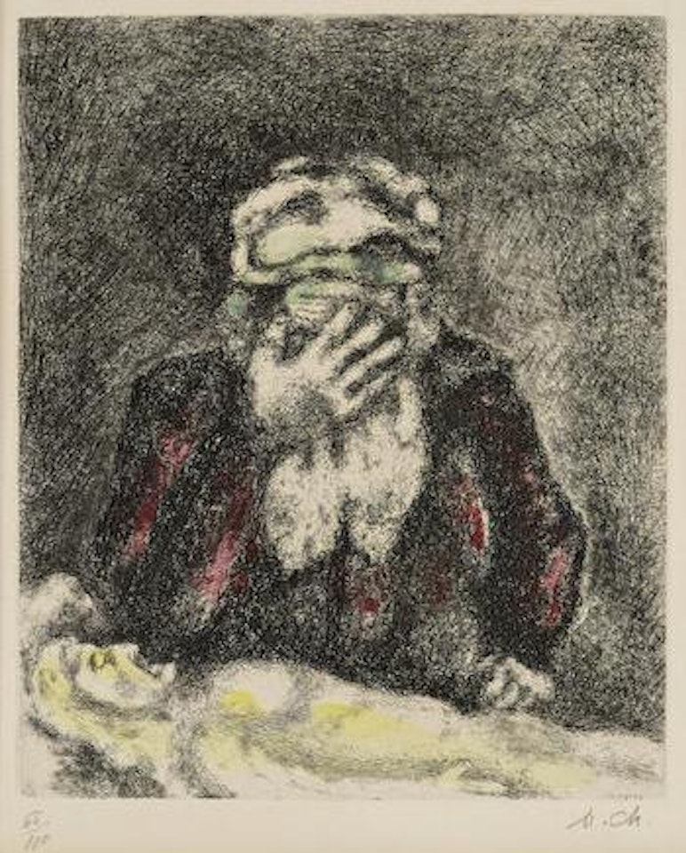 Abraham pleurant Sara by Marc Chagall