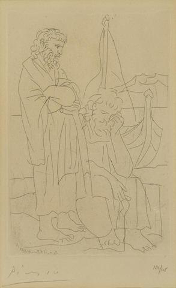 Deux Vieillards et Voilier by Pablo Picasso