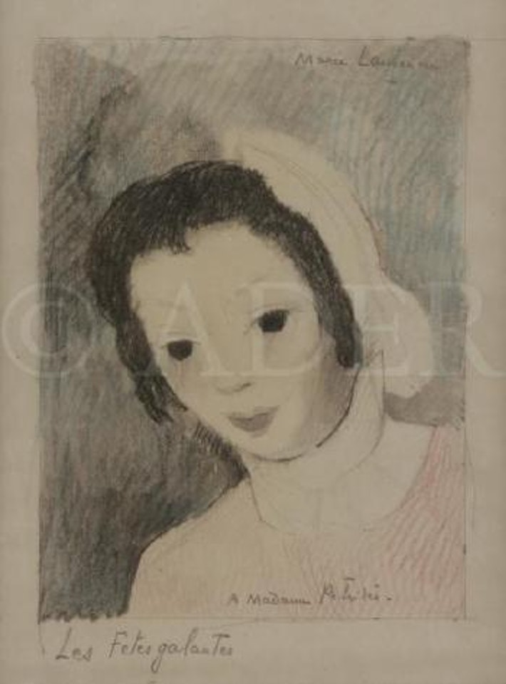 Portrait de jeune femme, étude pour Les Fêtes
Galantes by Marie Laurencin