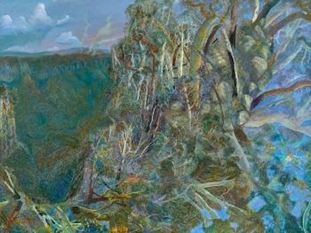 To Beechmont with bushfire and approaching storm by William Francis Robinson