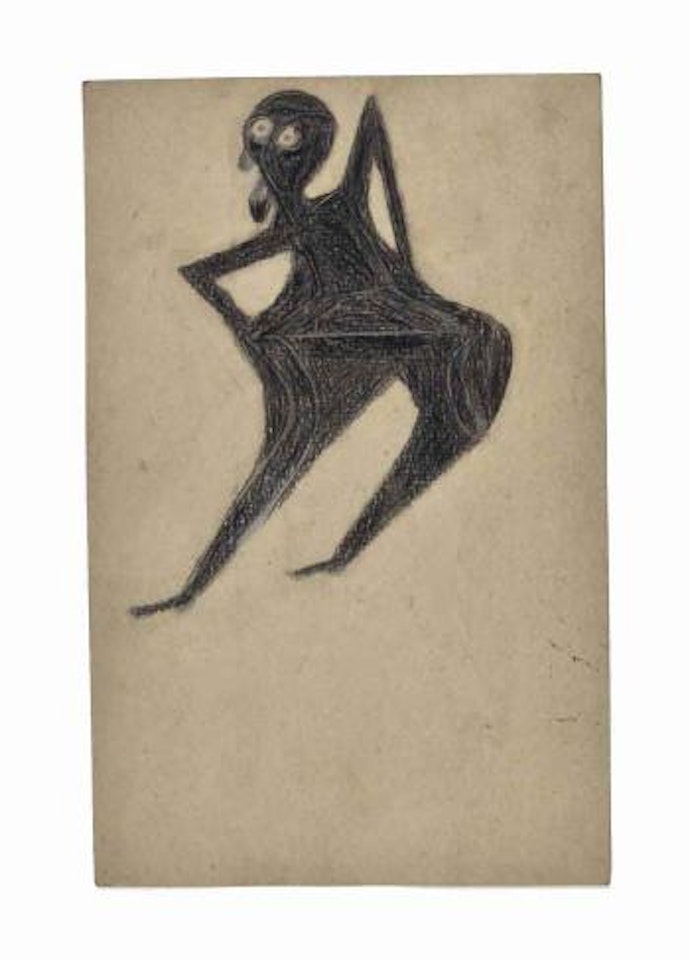 Old Man Holding Hip, 1939-1942 by Bill Traylor