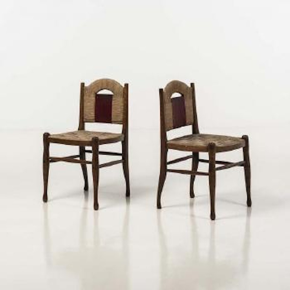Paire de chaises model Rendez vous de pêcheurs by Emile-Jacques Ruhlmann