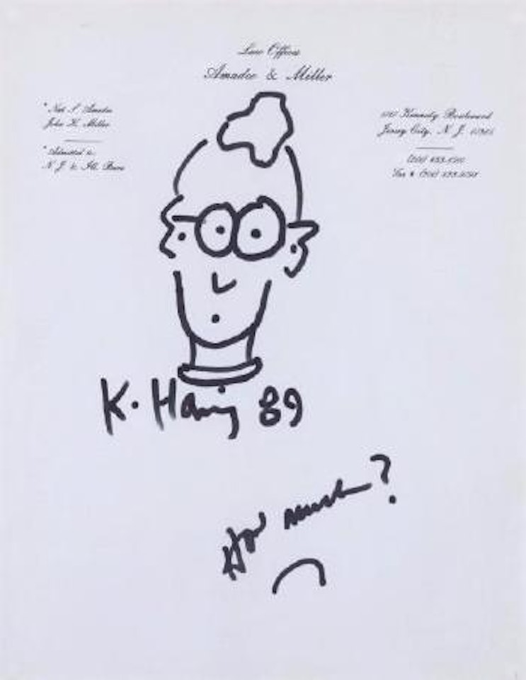 Sans titre (Self portrait) by Keith Haring