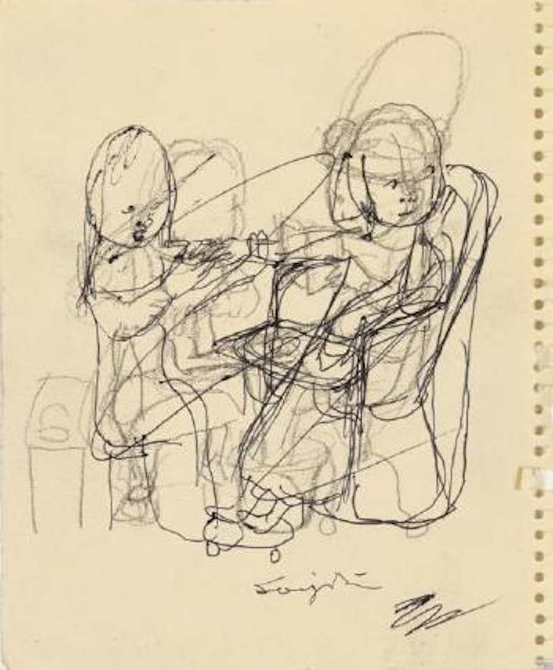 Enfants assis by Leonard Tsuguharu Foujita