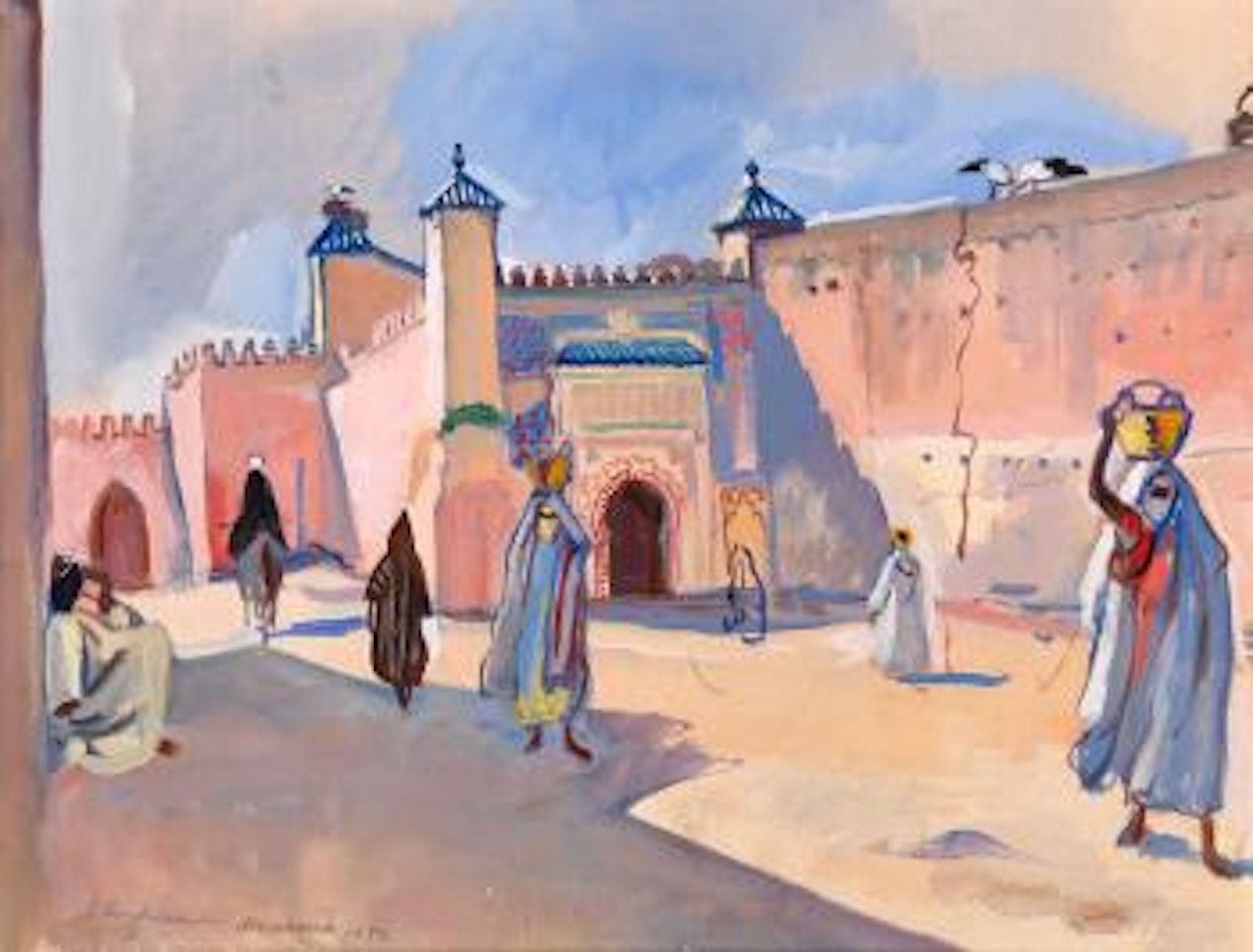 Street Scene in Marrakesh by Zinaida Serebriakova