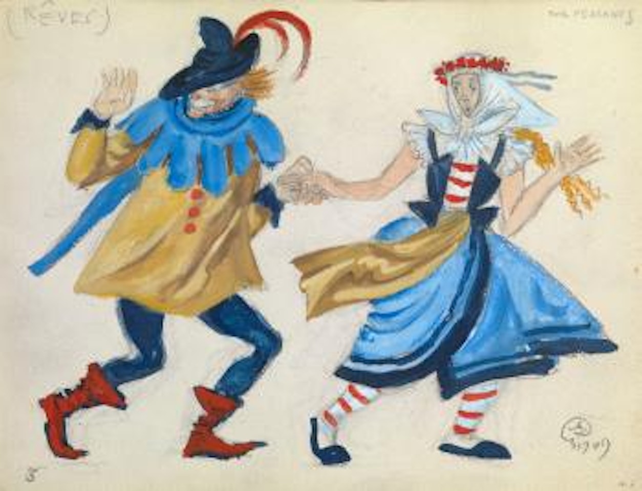 A Collection of Set and Costume Designs for Les Ballets Ruth Sorel by Mstislav Valerianovich Dobuzhinsky