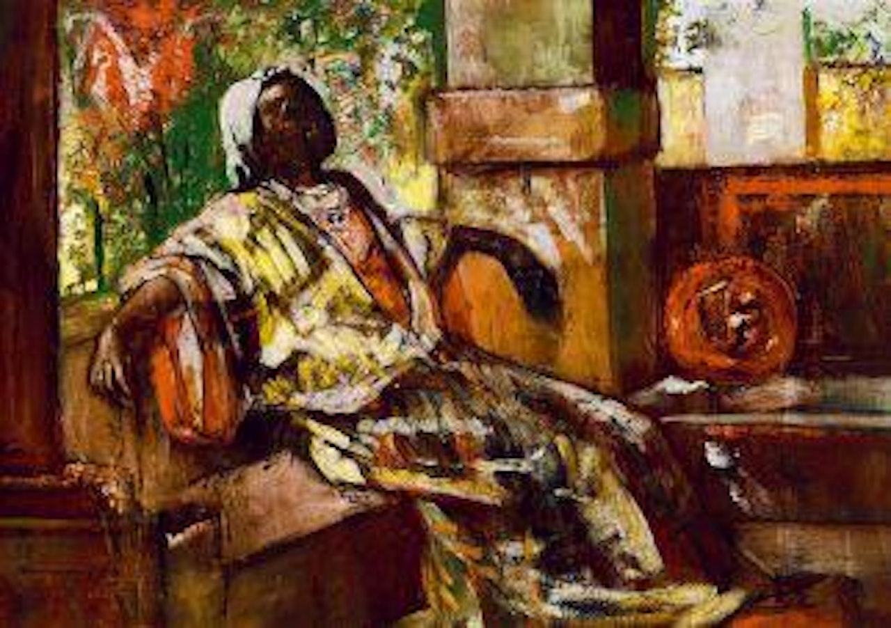 On the terrace of the oriental palace by Gyula Tornai