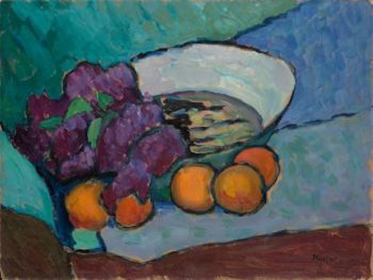 Flieder mit Apfelsinen 2 by Gabriele Münter