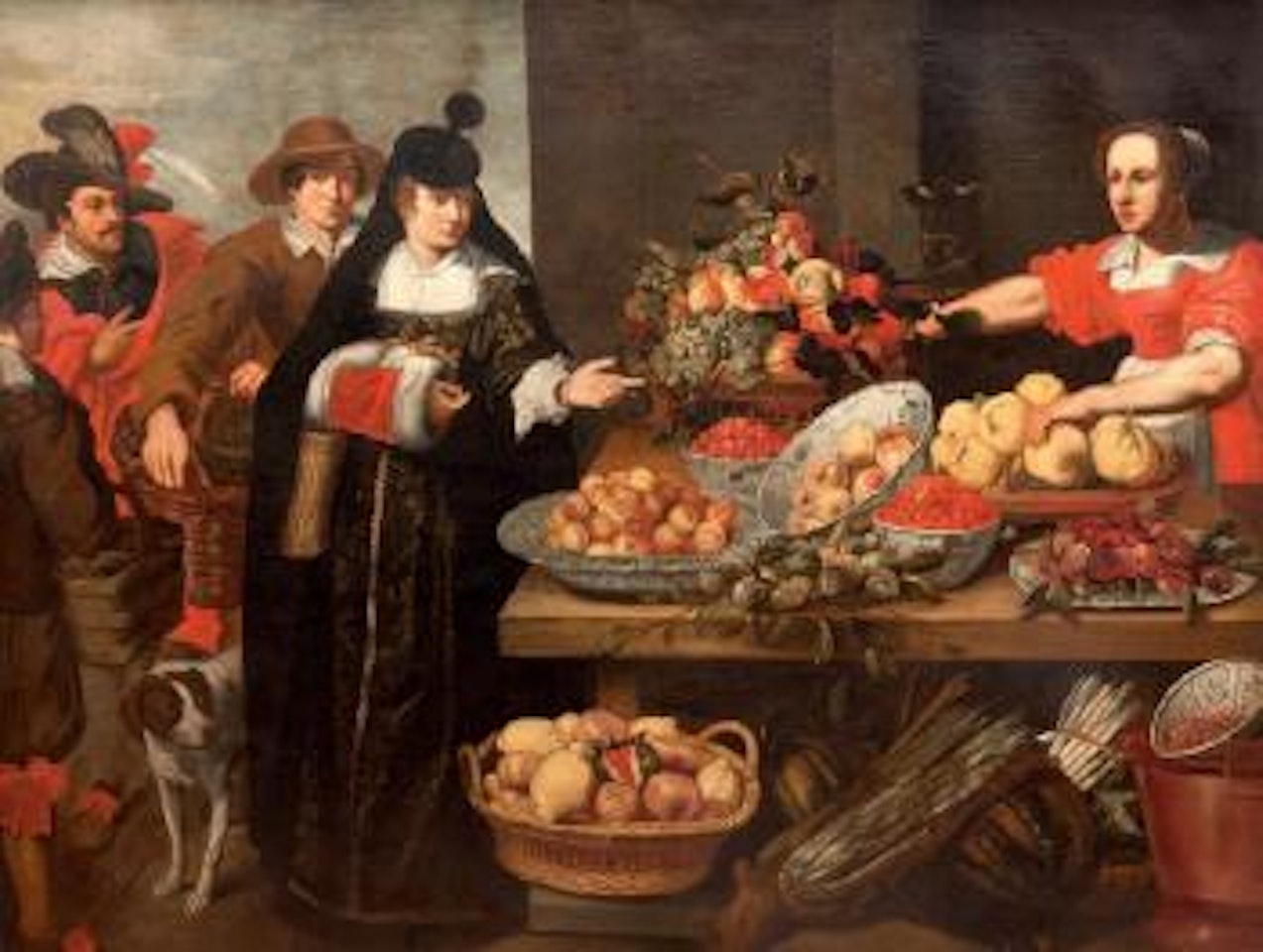La marchande de fruits et légumes by Flemish School