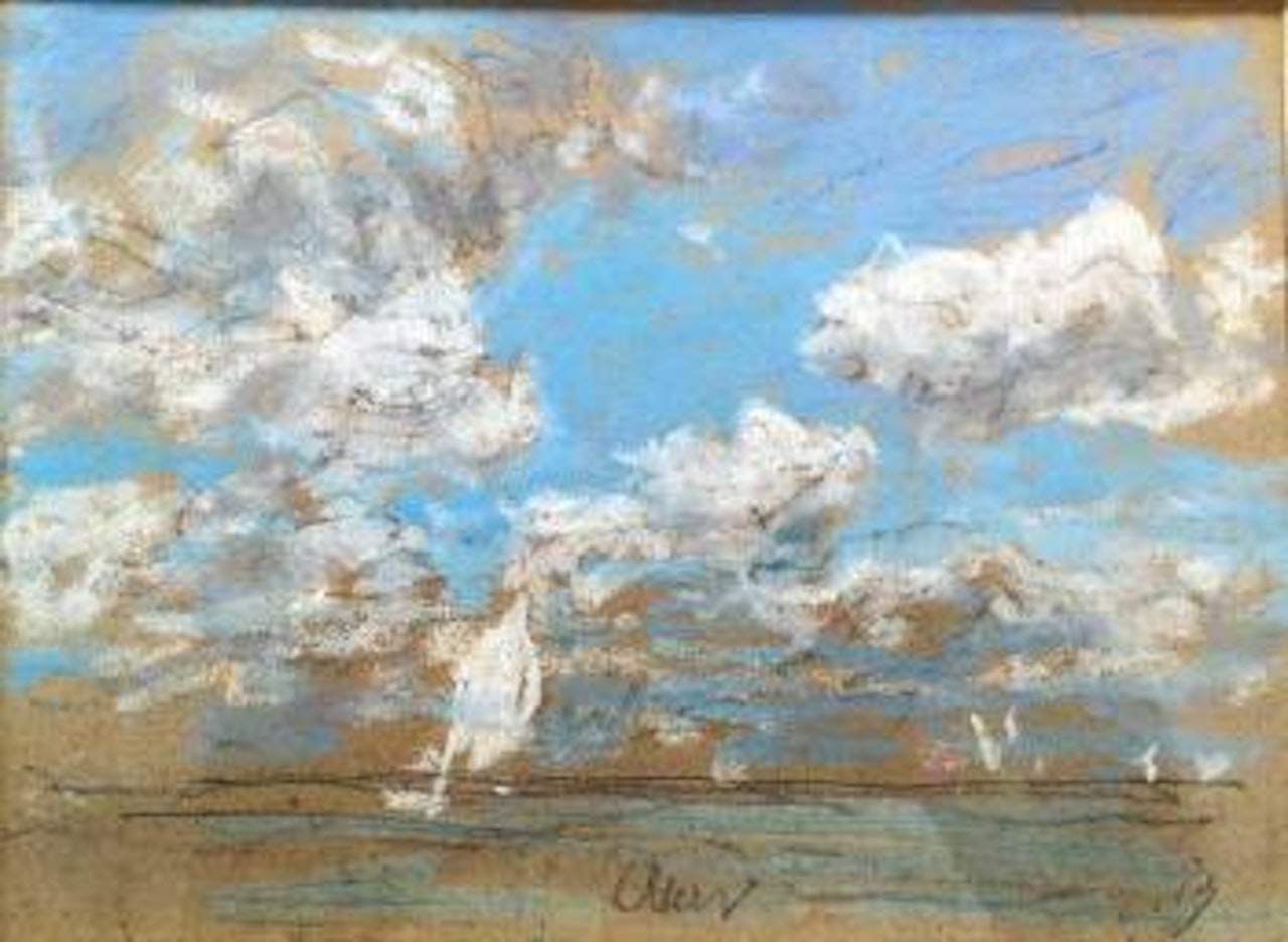 Impression de bord de mer au ciel bleu by Eugène Boudin