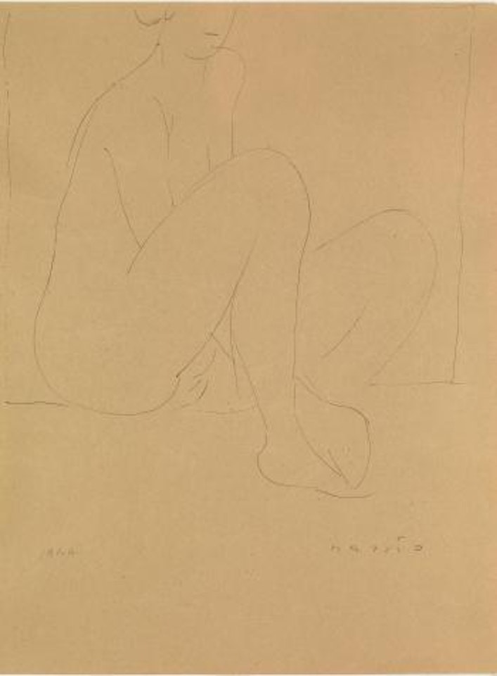 Figura femminile seduta by Marino Marini
