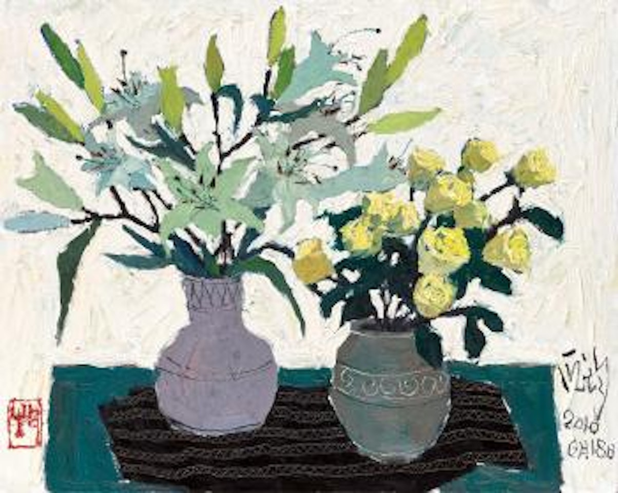 Vase of Flowers by Pang Jiun