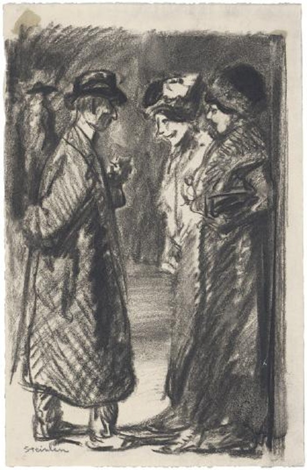 La Rencontre' (Straßenszene) by Théophile Alexandre Steinlen
