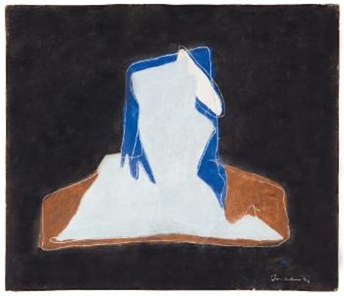 Tavoletta graffita (Madonna) by Lucio Fontana