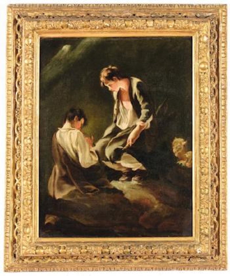 Pastorelli che suonano il flauto by Pietro Longhi