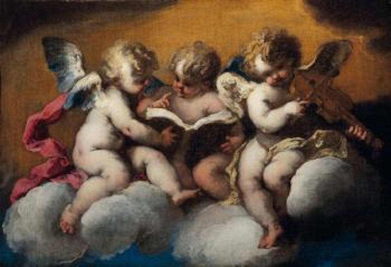 Putti musicanti su nubi by Valerio Castello