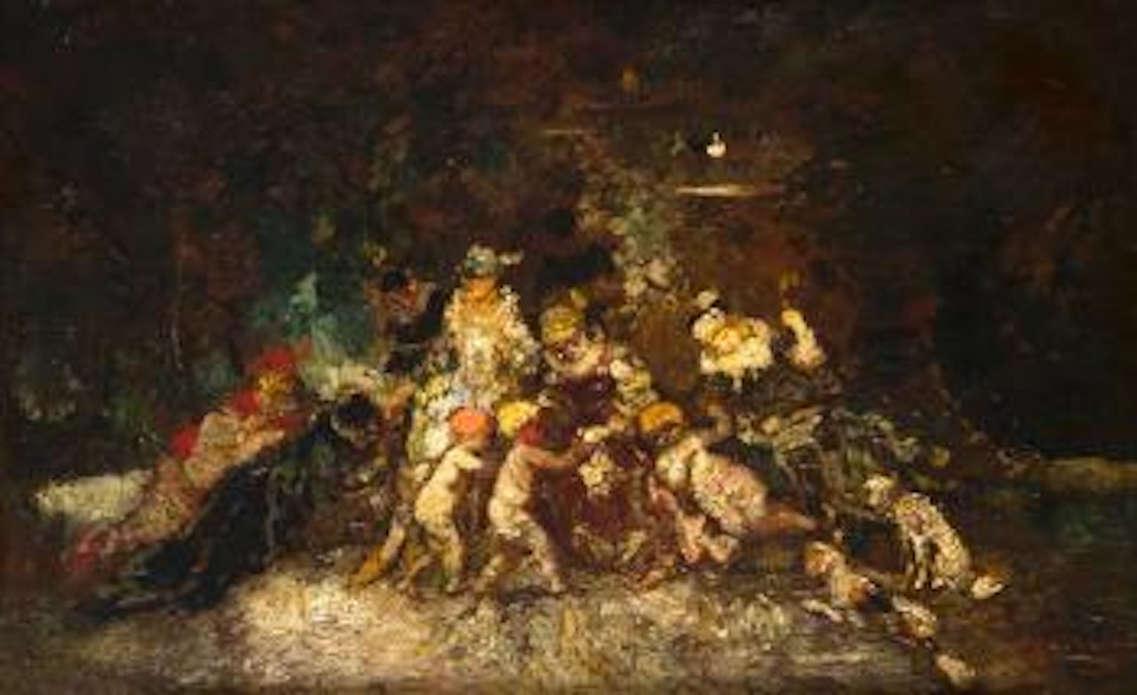 La Visite des Amours by Adolphe Monticelli
