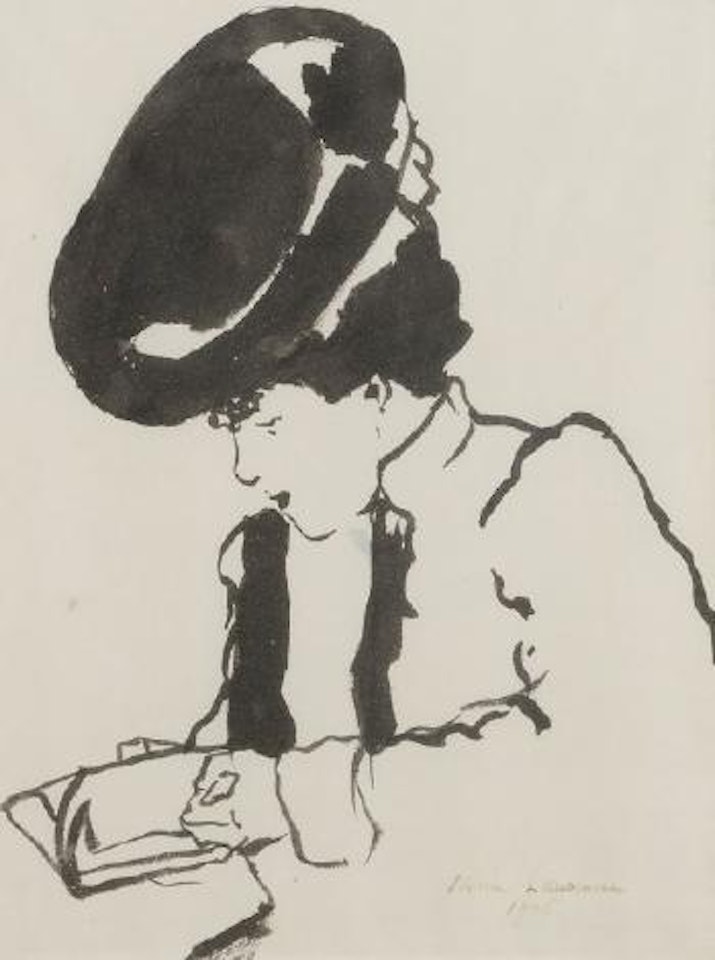 Femme au chapeau lisant by Marie Laurencin