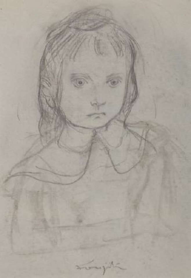 Fillette au grand col by Leonard Tsuguharu Foujita