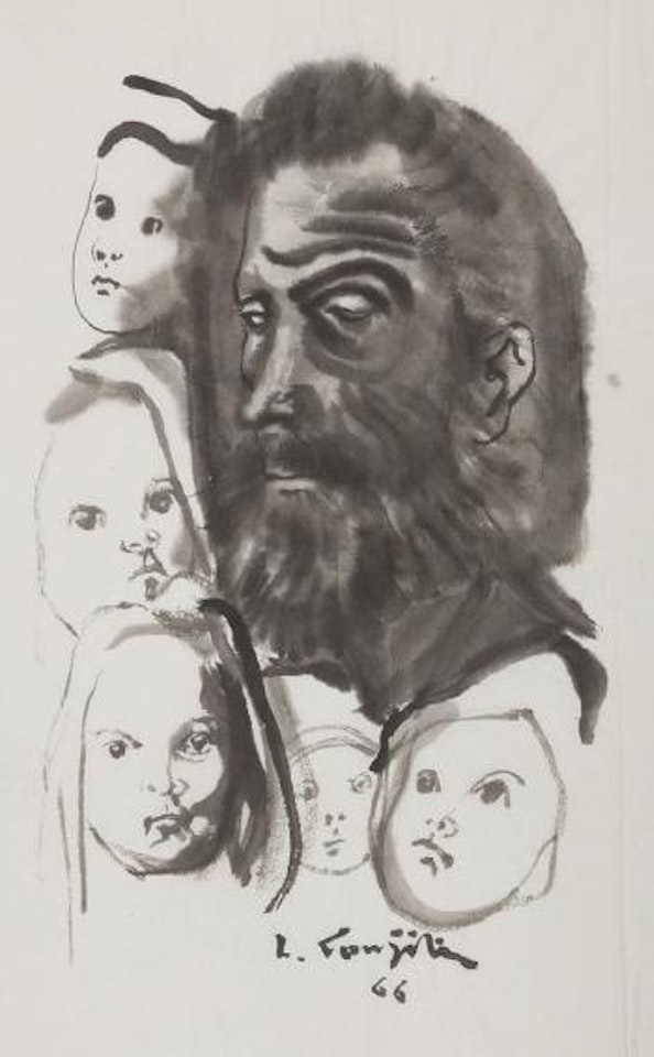 Le Christ et les petits enfants by Leonard Tsuguharu Foujita