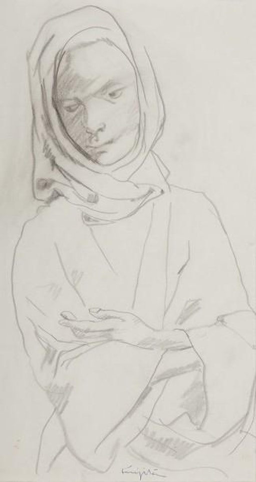 Jeune femme du désert by Leonard Tsuguharu Foujita