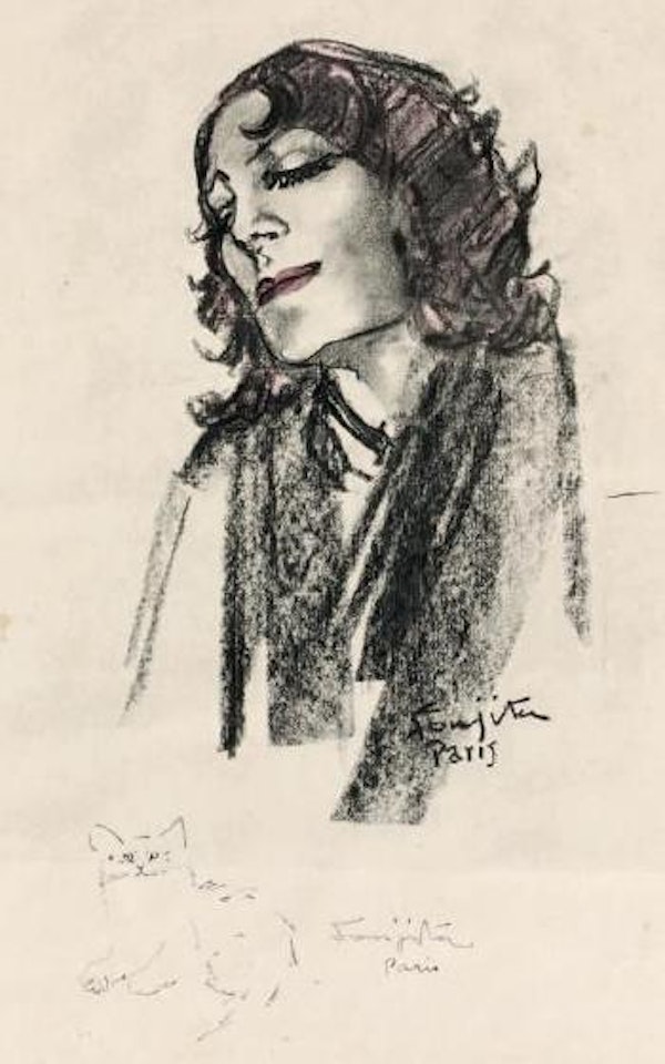 Un chat by Leonard Tsuguharu Foujita