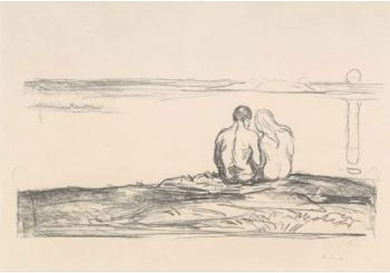 Måneoppgang / Moonrise by Edvard Munch