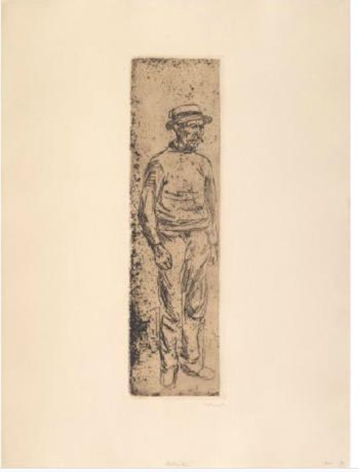 Arbeider / Worker by Edvard Munch