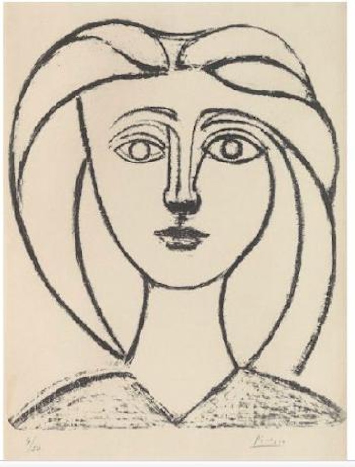 Jeune Fille aux Grands Cheveux by Pablo Picasso