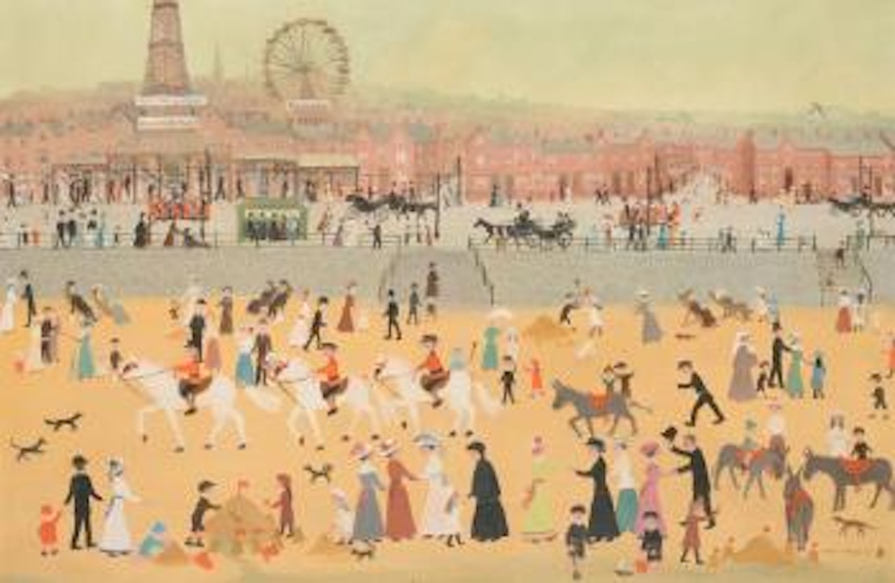 Blackpool Beach by Helen Bradley