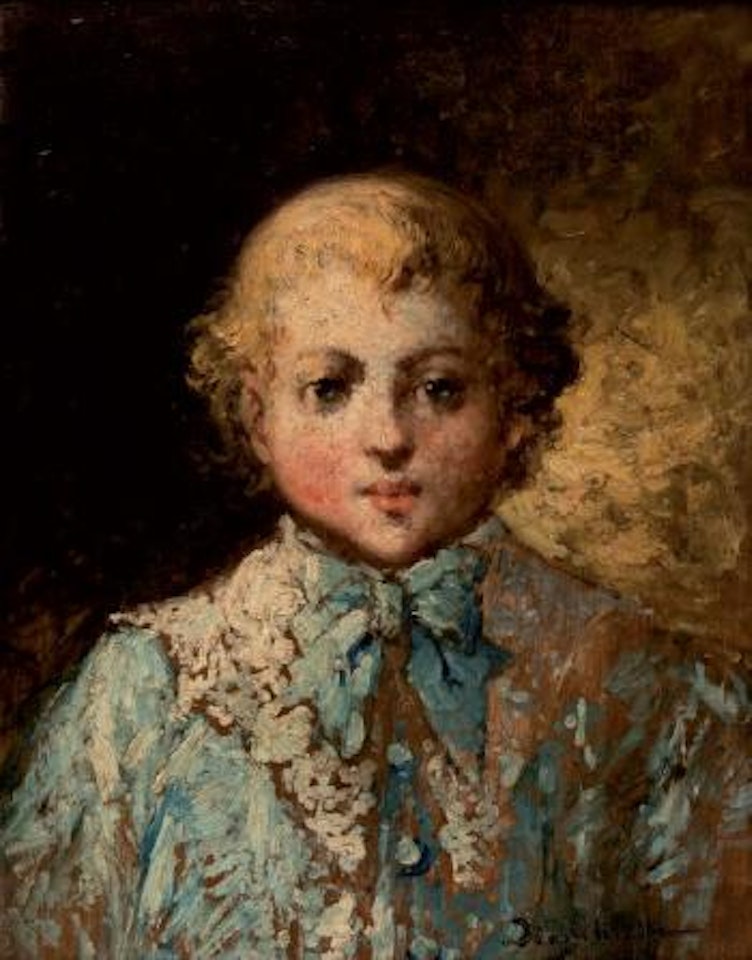 Portrait d'enfant by Adolphe Monticelli