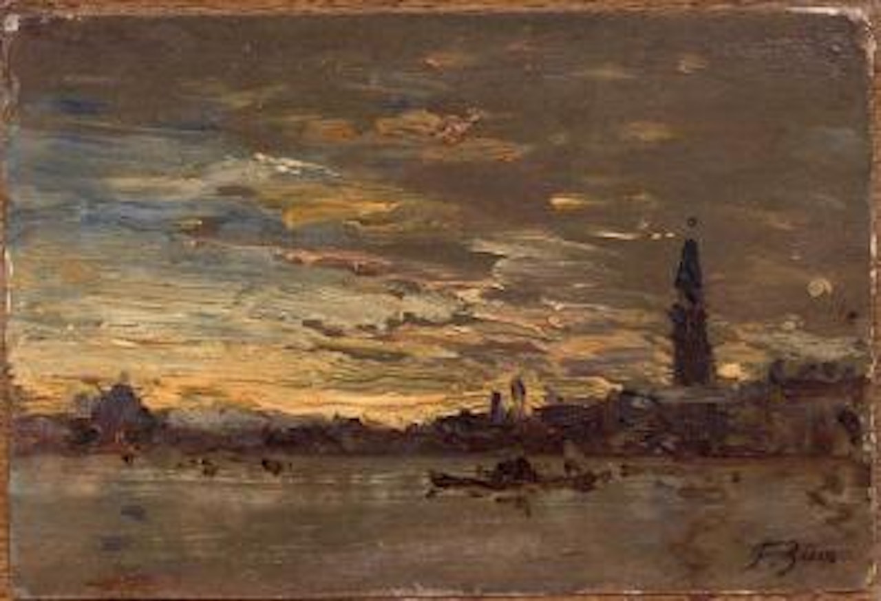 Crépuscule sur San Gorgio by Félix Ziem